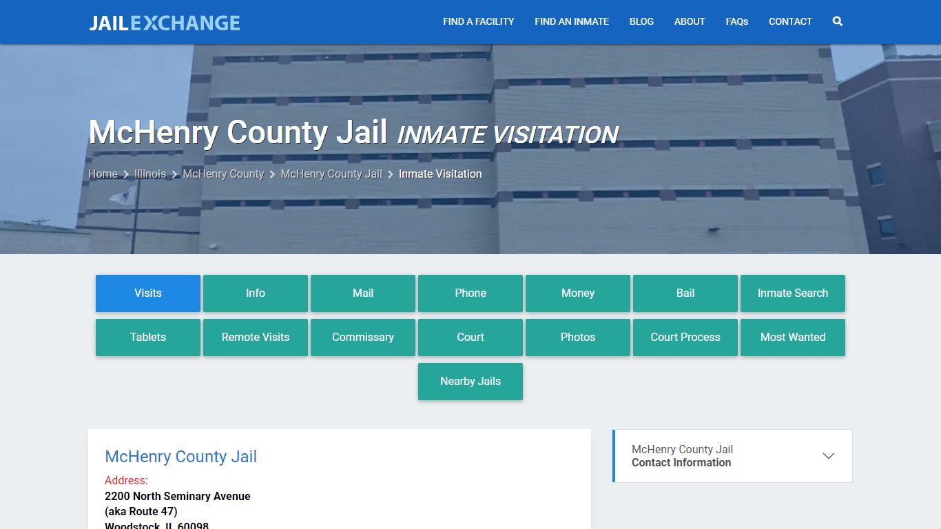 Inmate Visitation - McHenry County Jail, IL - Jail Exchange